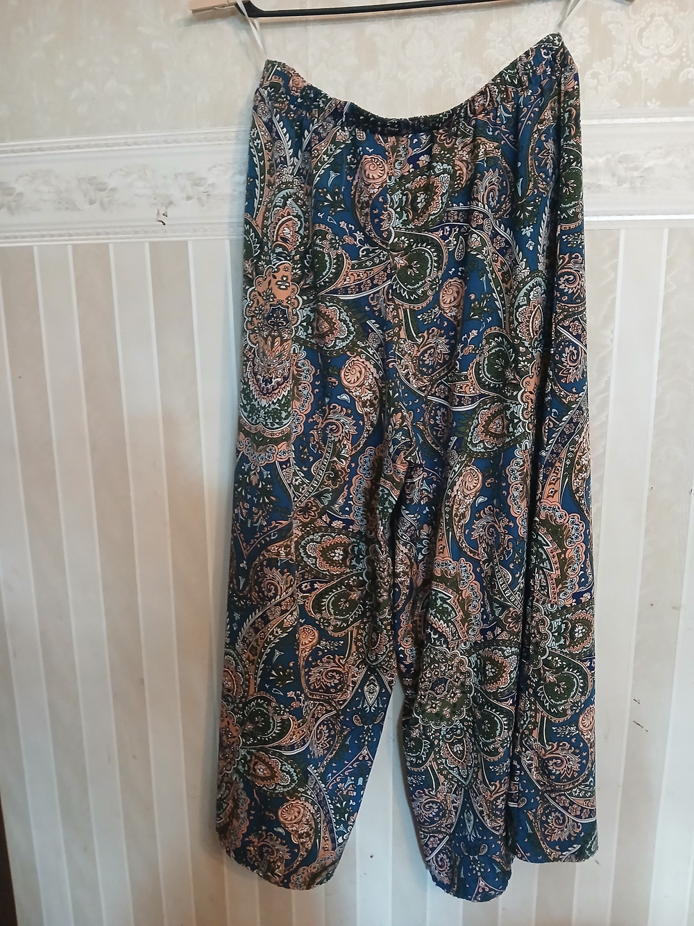 SHEIN Blue Paisley Wide Leg Pants